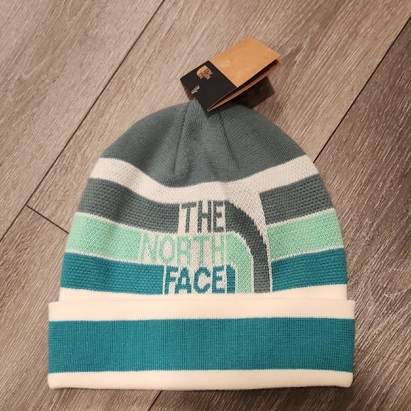 THE North Face Stylish Logo Beanie - Dark Sage - Picture 1 of 3